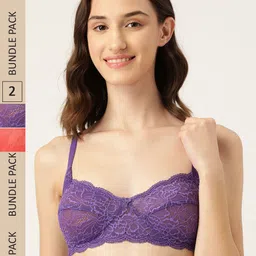 DressBerry Pack Of 2 Self Design Non Padded Non-Wired Bra image 1