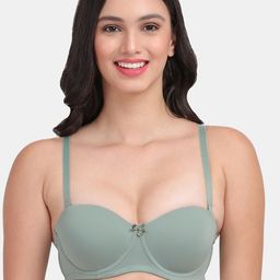 Amour Secret Green Underwired Lightly Padded Bra-picture-38