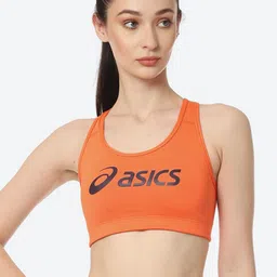 ASICS Women Orange & Black Bra Lightly Padded Sports Bra-picture-32