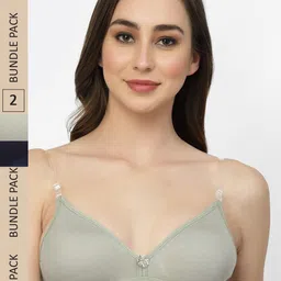 Floret Pack Of 2 Non Padded T-Shirt Bra-picture-48