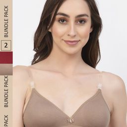 Floret Pack Of 2 Non Padded Seamless Bra-picture-46