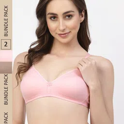 Floret Pack Of 2 Non-Padded Non-Wired T-Shirt Bra-picture-28
