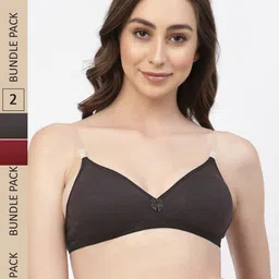 Floret Pack Of 2 Non Padded Seamless T-shirt Bra-picture-33