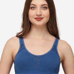 SOIE Non Padded Non-Wired Full Coverage Stretch Cotton Minimizer Bra-picture-23