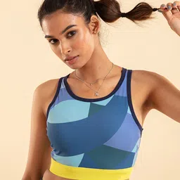 Nykd All Day Low Impact Printed Racerback Sports Bra (NYK112)-picture-12
