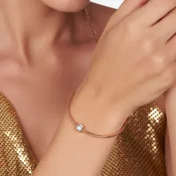 Zaveri Pearls Set of 2 Rose Gold-Plated Cubic Zirconia Studded Kada Bracelets image 2