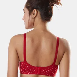 Sonari Red & White Abstract Printed Everyday Bra image 4