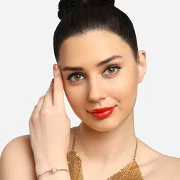 Zaveri Pearls Set of 2 Rose Gold-Plated Cubic Zirconia Studded Kada Bracelets image 5