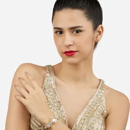 AMI Gold-Plated Austrian Diamonds Studded Wraparound Bracelet image 5