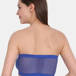 Amour Secret Pack Of 3 Blue & Coral Non Padded & Non wired Bandeau Bra image 3