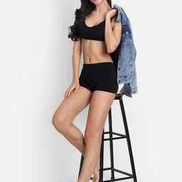 Aimly Pack Of 2 Cotton Sports Bra Non-Padded Non-Wired Full Coverage image 2