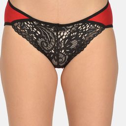 mod & shy Women Red & Black Self-Design Basic Briefs-picture-30