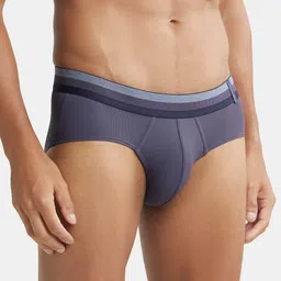 Jockey Men Grey Solid  Briefs image 2