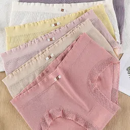 MYYNTI Pack Of 6 Self Designed Anti Bacterial Maternity Briefs image 3