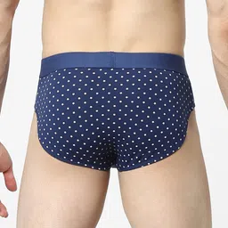 Jack & Jones Men Blue Printed Basic Briefs image 3