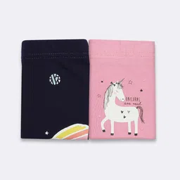 Van Heusen Girls Pack Of 2 Assorted Graphic Printed Boyshorts Briefs image 3