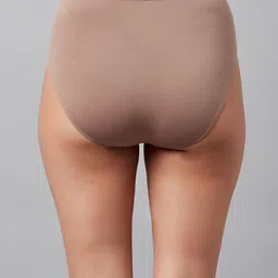 C9 AIRWEAR Women Pack Of 2 Maroon And Brown Seamless Hipster Briefs image 5