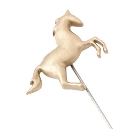COSA NOSTRAA Men Brass Horse-Charm Lapel Pin image 3