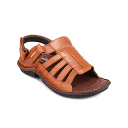 Red Chief Men Brown Leather Comfort Sandals-picture-32
