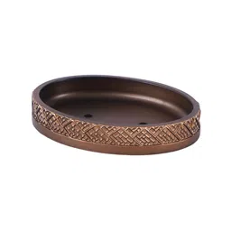 OBSESSIONS Brown Textured Soap Dish image 2
