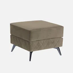 Duroflex Brown Wooden Square Ottomans image 5