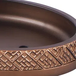 OBSESSIONS Brown Textured Soap Dish image 5