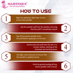 MAJESTIQUE Set Of Cushion Powder Puff & Large Foundation Brush - Assorted image 3