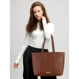 Toteteca Womens Brown Stylish Tote Bag image 1