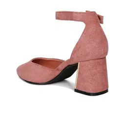 London Rag Pointed Toe Suede Block Heel Pumps image 2