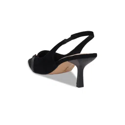 Sherrif Shoes Suede Party Kitten Pumps with Buckles image 2