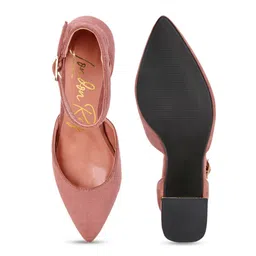 London Rag Pointed Toe Suede Block Heel Pumps image 3