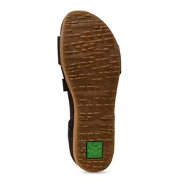 El Naturalista Textured Leather Open Toe Flats image 2