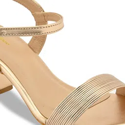 pelle albero Women Gold-Toned Party Block Heels image 5