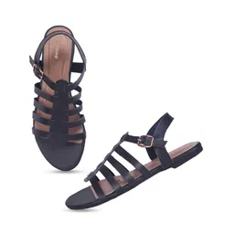 DressBerry Open Toe Gladiator Flats image 5