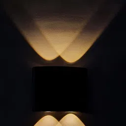 SPARK WORLD Black Aluminium Rectangle Shaped Wall Lamp image 3