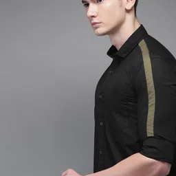 Campus Sutra Men Black Regular Fit Solid Casual Shirt-image-20