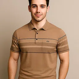 r.code by the roadster life co. R.Code by The Roadster Lifestyle Co. Men Striped Polo Collar Cotton T-shirt-picture-14