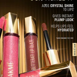 Lakme Glitterati Non-Sticky Hydrating Lip Glaze- 5ml - 301 Crystal Crush image 4
