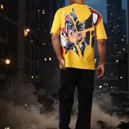 The Indian Garage Co Men Batman Graphic Printed Round Neck Cotton Relaxed Fit T-shirt-picture-41