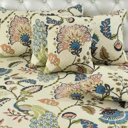 Homio Furnishings Private Limited Amyra Floral 300 TC King Bedsheet with 4 Pillow Covers image 5