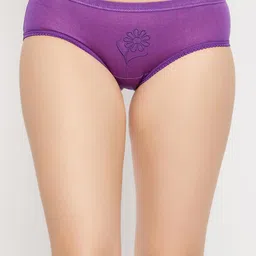 Curves By ZeroKaata Pack Of 6 Assorted Solid Cotton Briefs CZMLPO6ROSPTY28 image 4