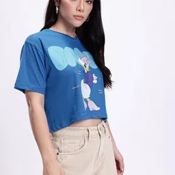 Kook N Keech Disney Donald Duck Printed Relaxed fit Cropped T-shirt image 3