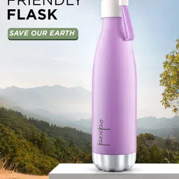 Pexpo Purple ESPRESSO ISI Certified Thermosteel 500ml Hot & Cold flask Insulated Bottle image 3