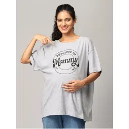 The Mom Store Promoted To Mummy Oversized Mumma T-Shirt-picture-24