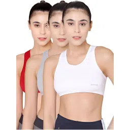 Bodycare Sports Bra In Maroon-Skin-White Color (Pack of 3)-image-60