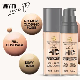 Adbeni Radiant Glow HD Foundation - 30ml - NC10 image 4