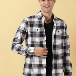Thomas Scott Standard Slim Fit Tartan Checked Casual Shirt-picture-16
