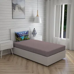 Boutique Living India Grey & Blue 200 TC Cotton Single Bedsheet with 1 Pillow Cover-picture-41