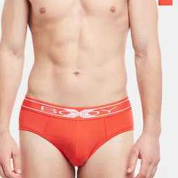 BODYX Men Pack Of 2 Super Combed Cotton Ribbed Briefs BX10B-Orange-2PCS-XL-picture-28
