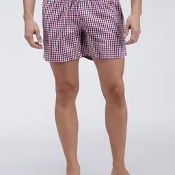 SPORTO Men Pack Of 2 Checked Mid-Rise Cotton Boxers SP-BOX-509-ECPBLCK-RNYCK-M image 4